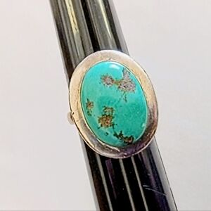 Sterling Silver Turquoise Ring Size 6 3/4
